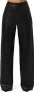 Naked Wardrobe Diamond Stitched Faux Leather Pants