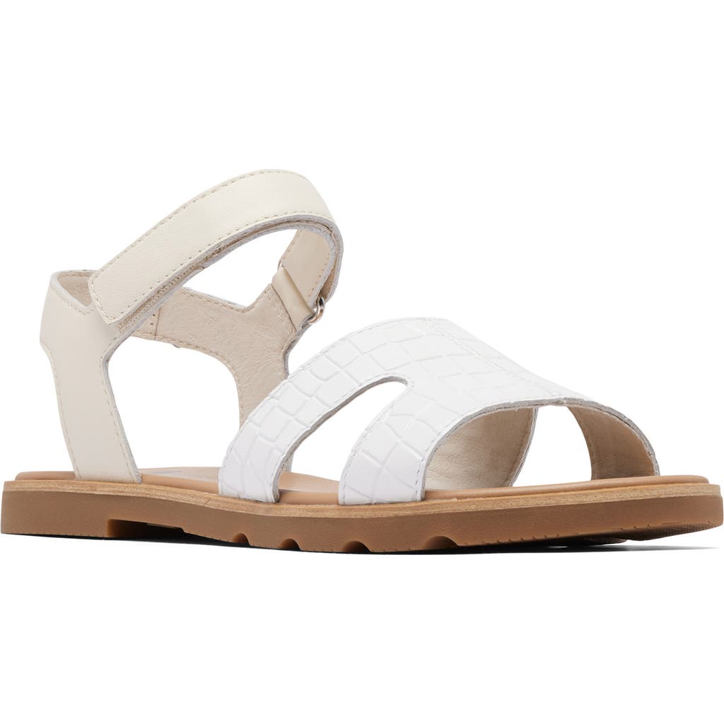 Sorel Ella Iii Ankle Strap Sandal In Chalk/gum 2