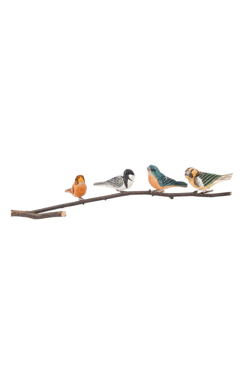 Songbird Clip Ornament, Set of 4, Main, color, BROWN