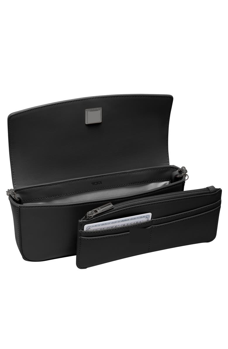 TUMI Belden Leather Wallet on a Chain, Alternate, color, Black/ Gunmetal