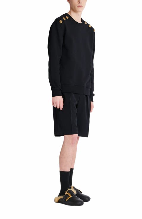 Sweater With Chain Lion Buttons