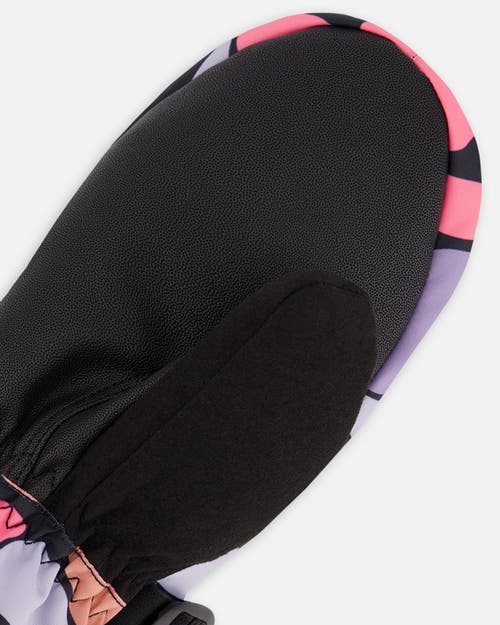 Deux Par Deux Winter Mittens Teknik Retro Flower In Black