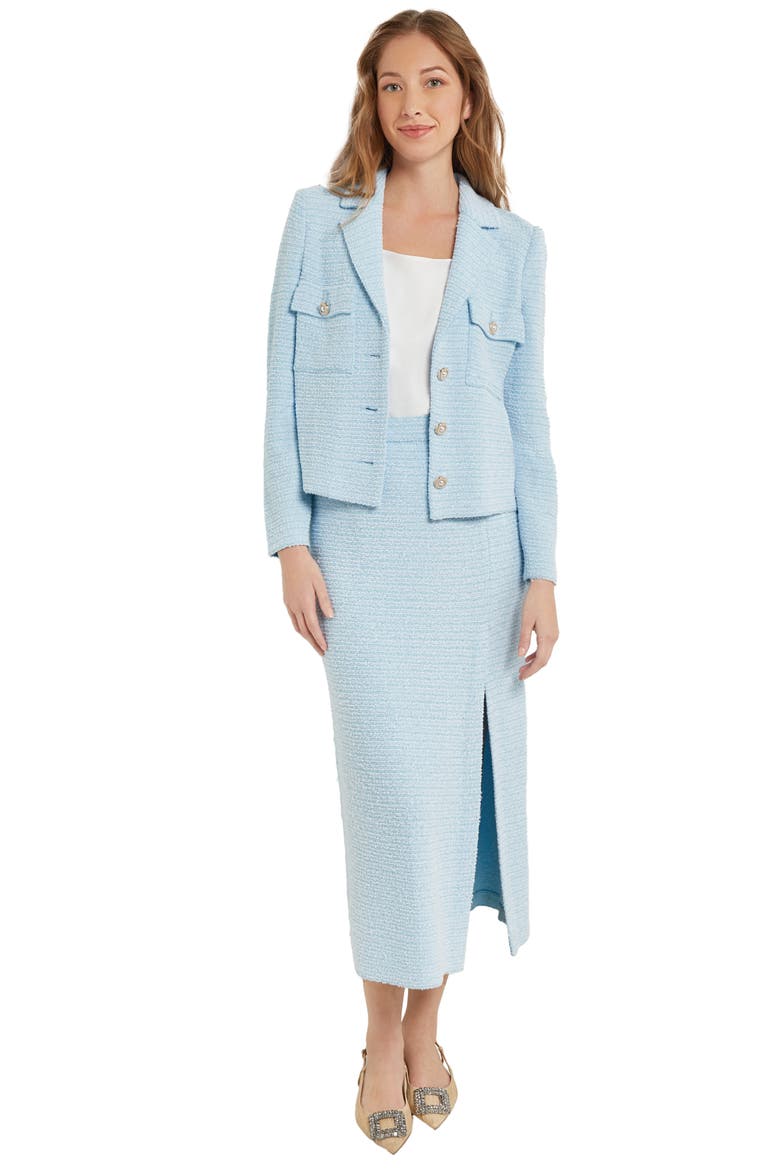 Tweed Jacket, Alternate, color, CARIBBEAN MIST/ WHITE