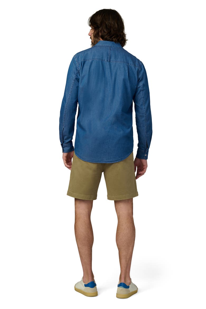 The Chambray Cole Button-Up Shirt, Alternate, color, MID BLUE