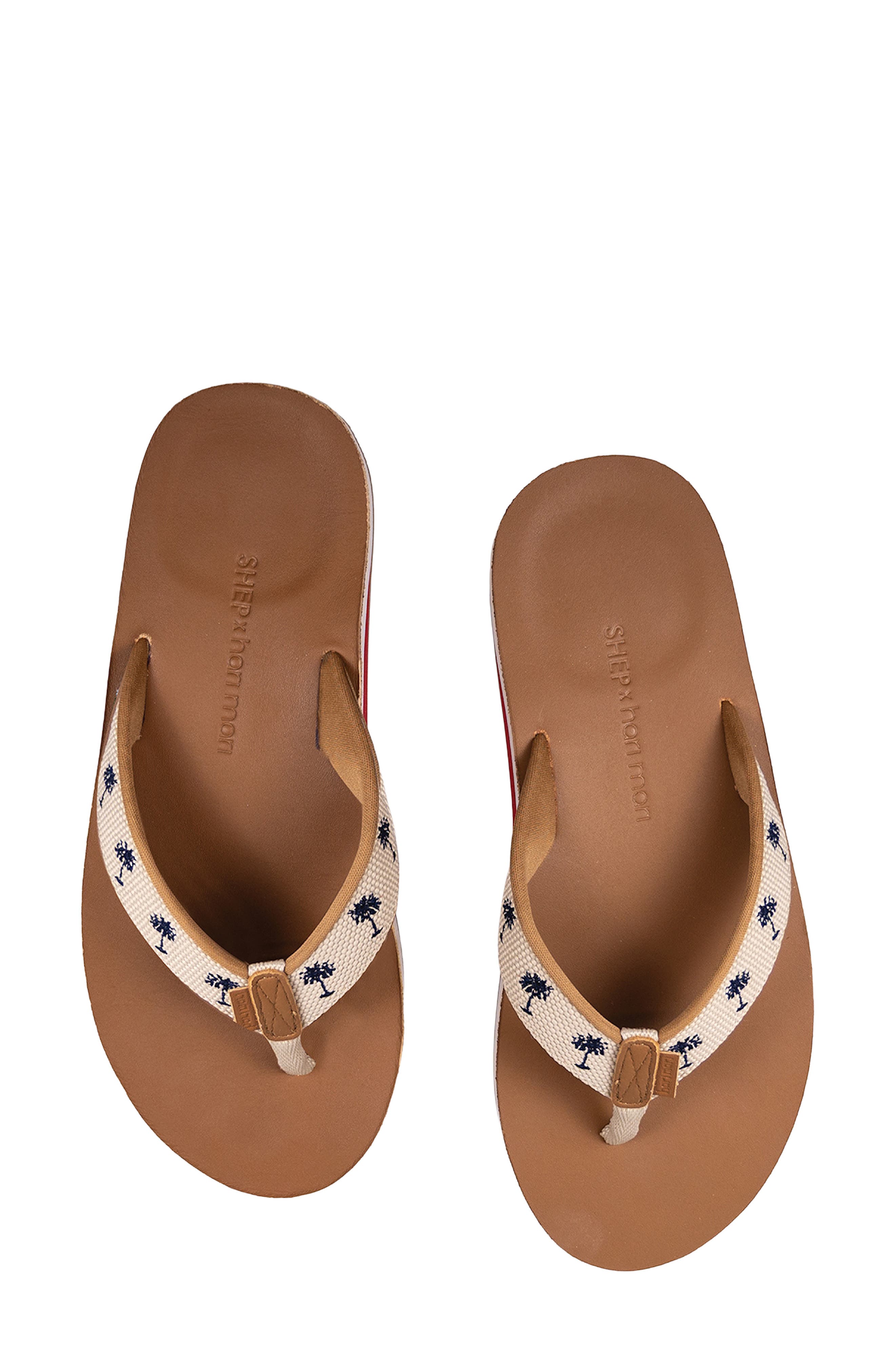 hari mari x Shep Rose Palm Waterproof Thong Sandal, Alternate, color, Cream