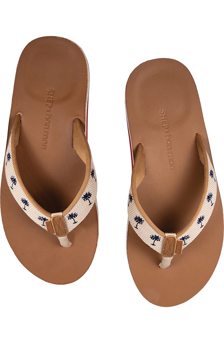hari mari x Shep Rose Palm Waterproof Thong Sandal, Alternate, color, Cream