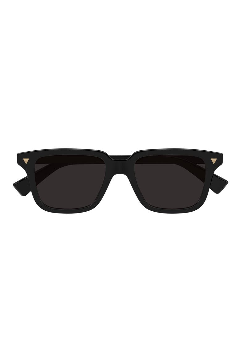 50mm Square Sunglasses, Main, color, BLACK