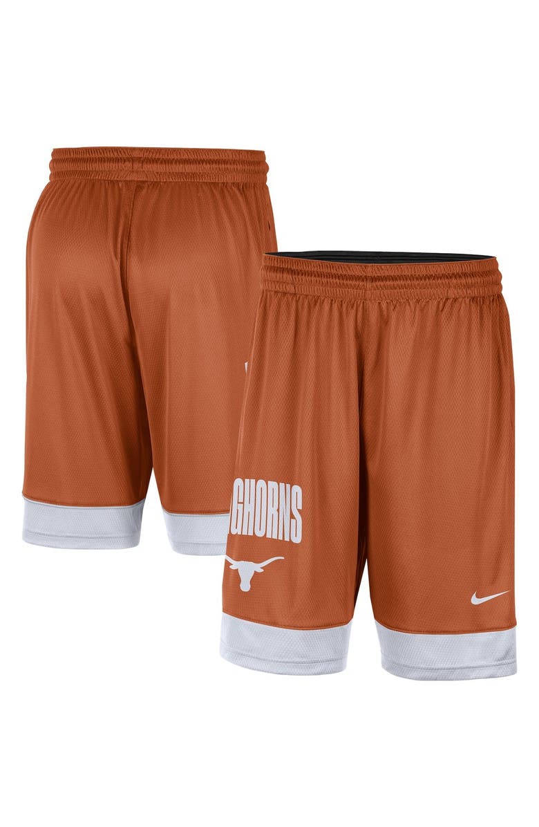 Nike Men's Nike Texas Orange/White Texas Longhorns Fast Break Performance Shorts, Alternate, color, 