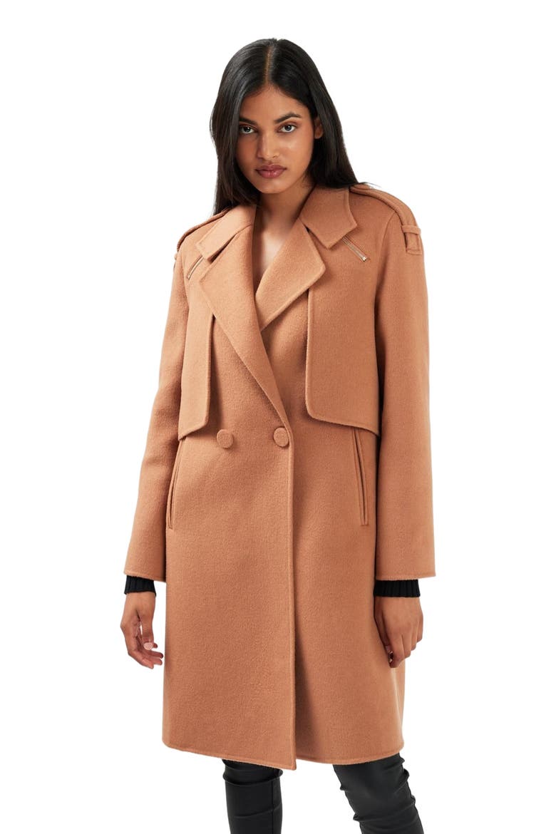 Palm City Wool Blend Coat, Alternate, color, Camel