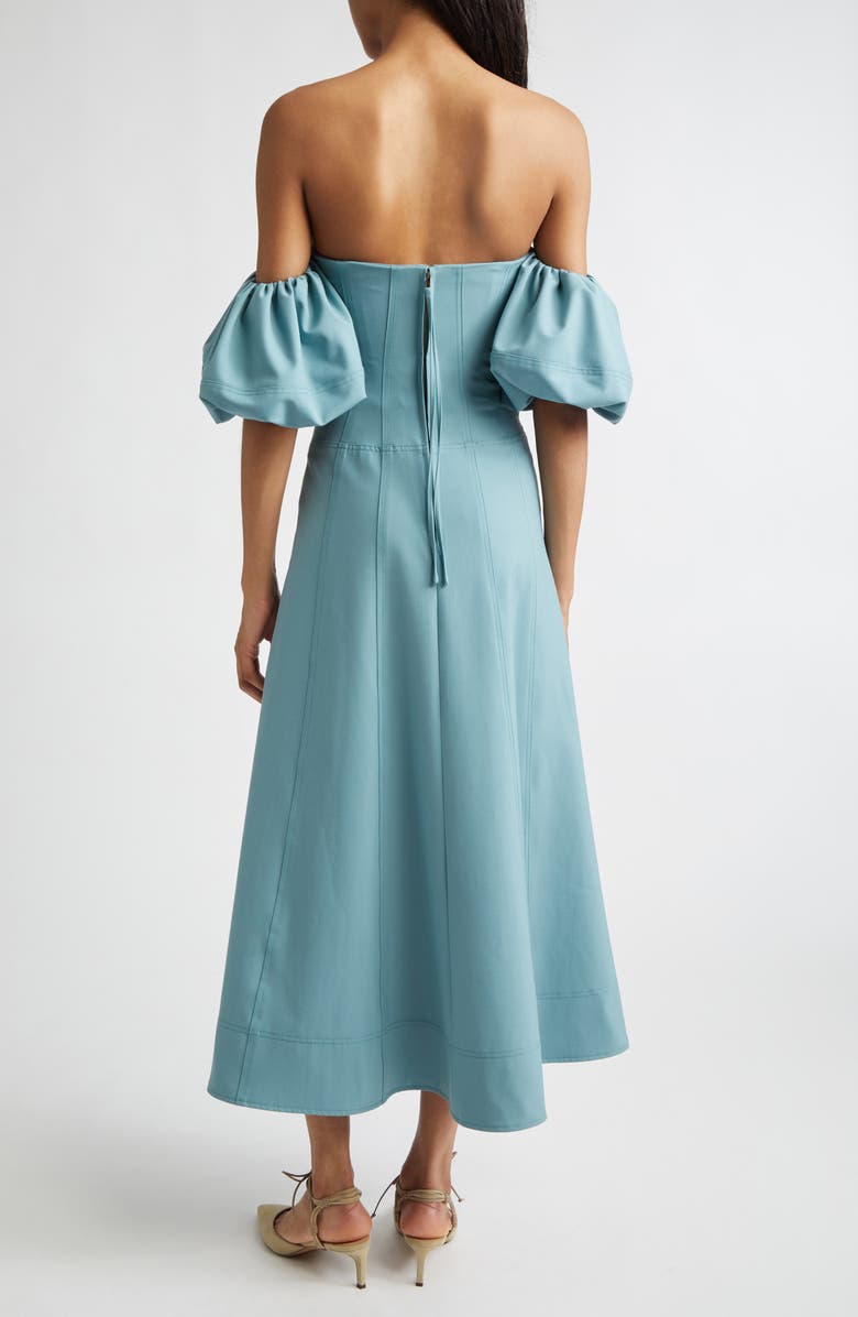 Ulla Johnson Nina Off the Shoulder Dress, Alternate, color, Ocean
