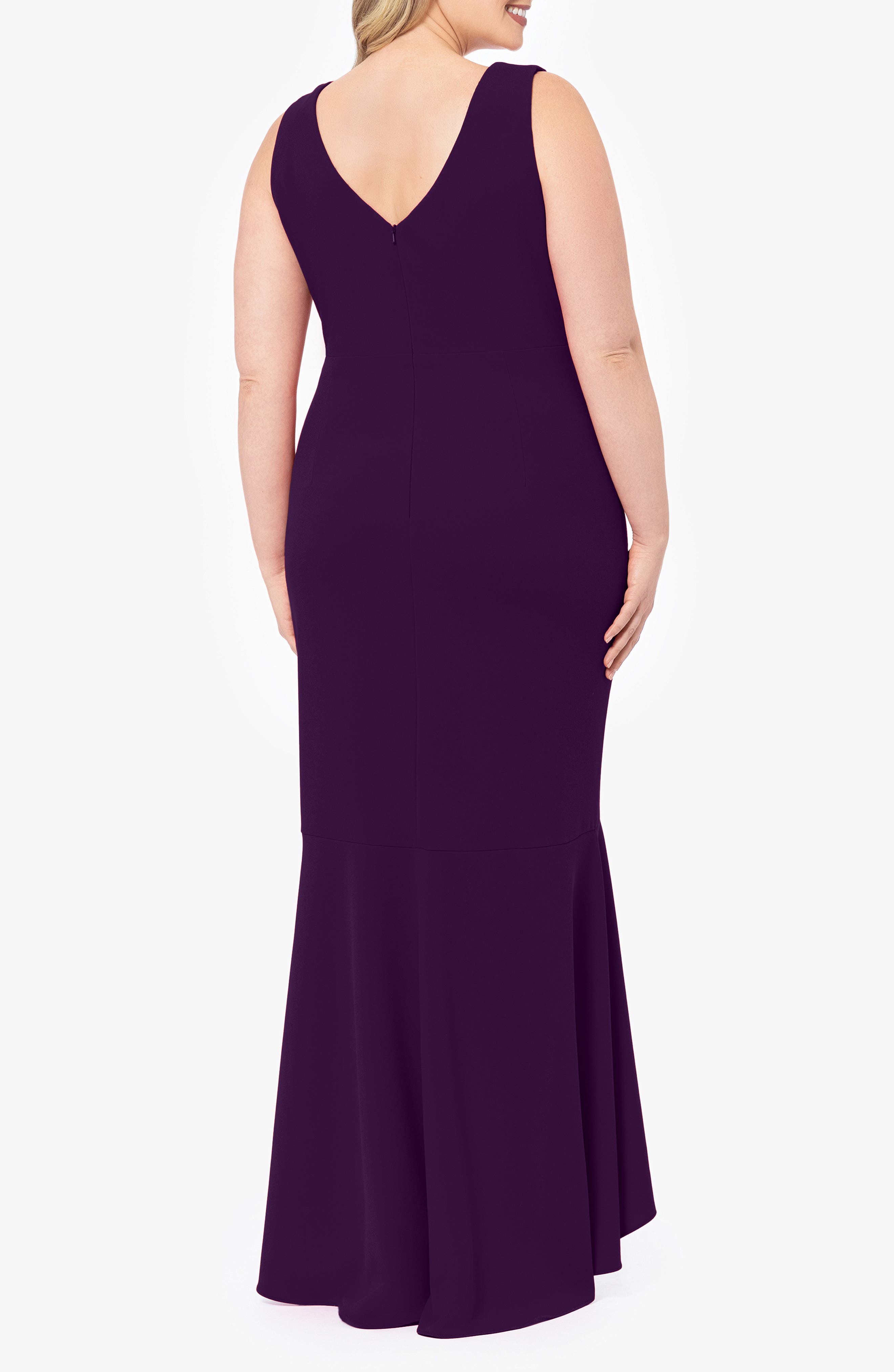 Sleeveless High-Low Ruffle Gown - image 2
