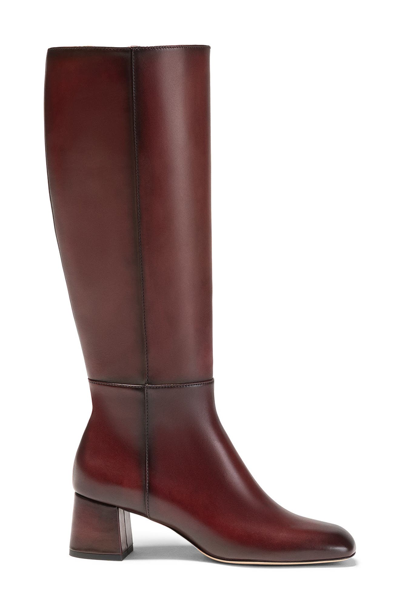 Elayne Knee High Rider Boot, Alternate, color, BORDEAUX