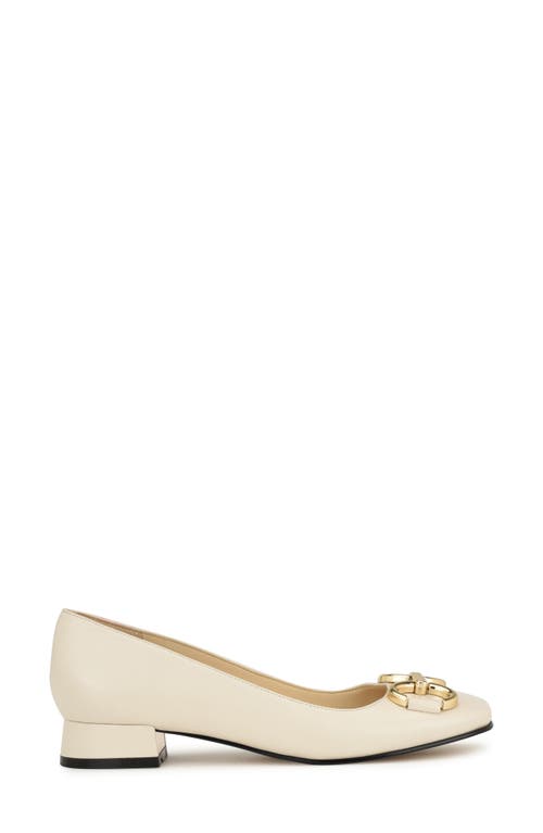 Nine West Works Square Toe Pump In White