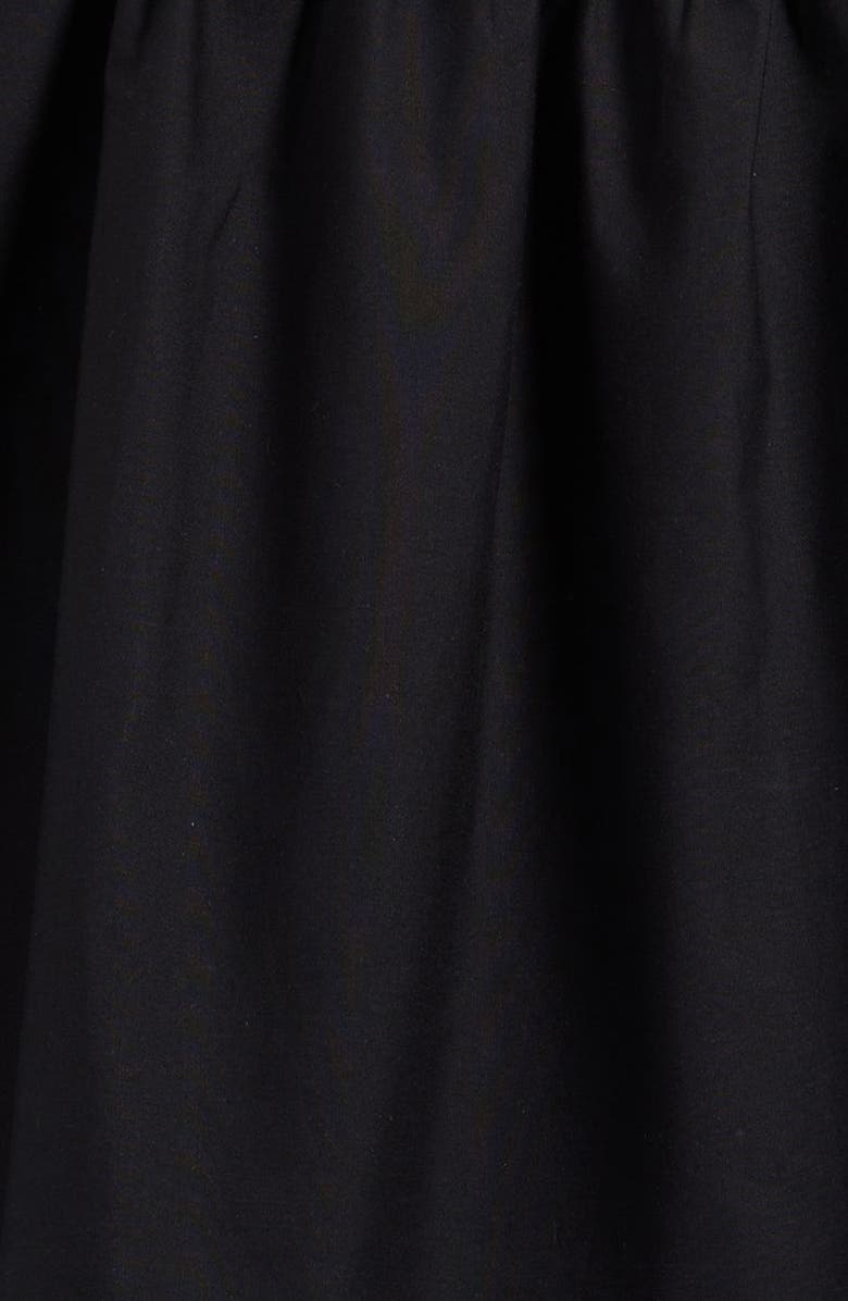 smALLSAINTS by ALLSAINTS Kids' Script Logo Chevron Waist T-Shirt Dress, Alternate, color, Black