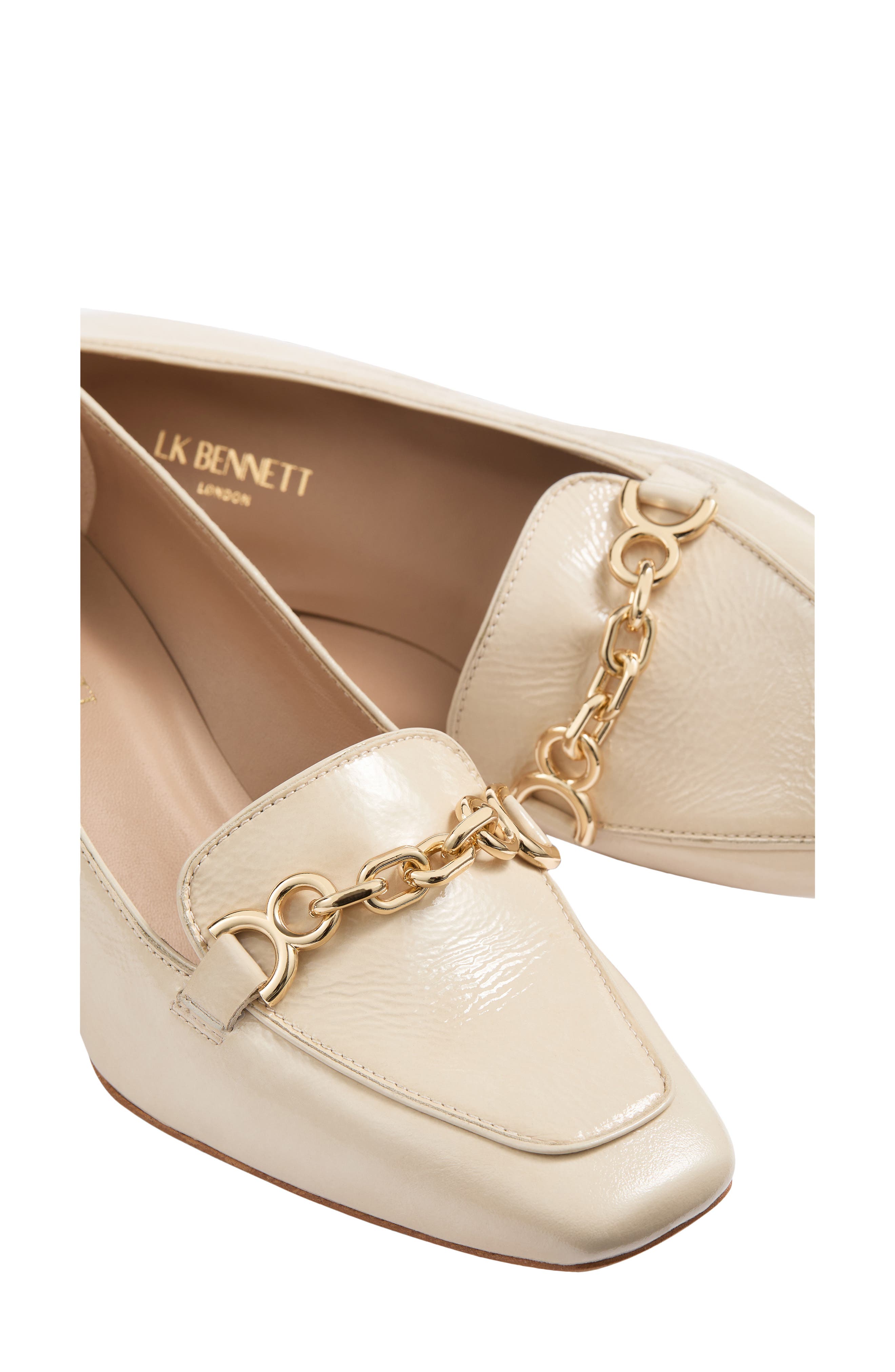 LK Bennett Johanna Loafer Pump, Alternate, color, Ecru