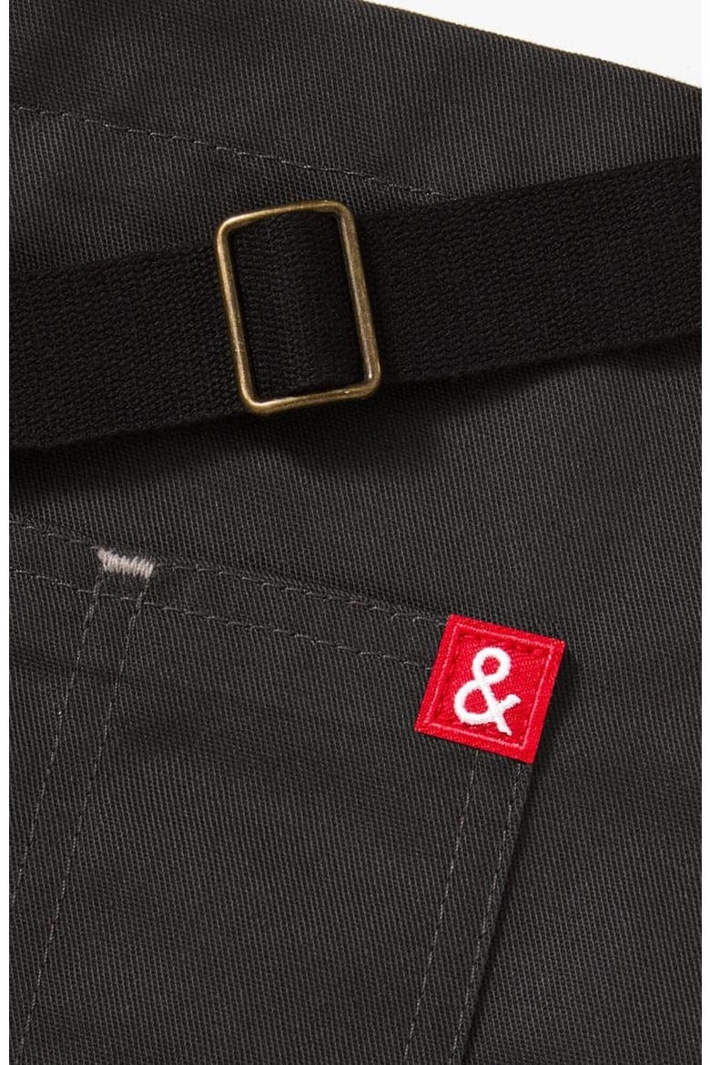 The Essential Apron - Char Grey Cotton Canvas, Alternate, color, Char