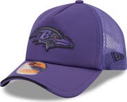 New Era Men's New Era Purple Baltimore Ravens 2026 Sideline Apex 9FORTY Adjustable Trucker Hat