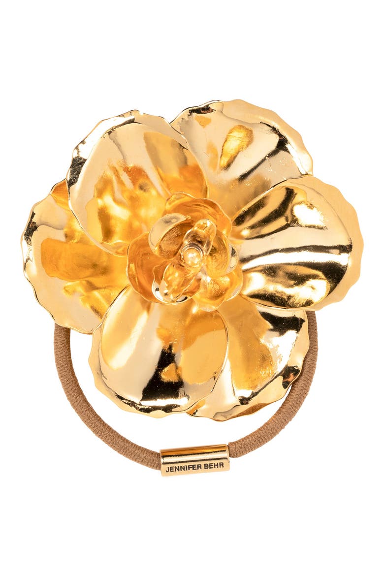 Gladiolus Ponytail Holder, Main, color, GOLD