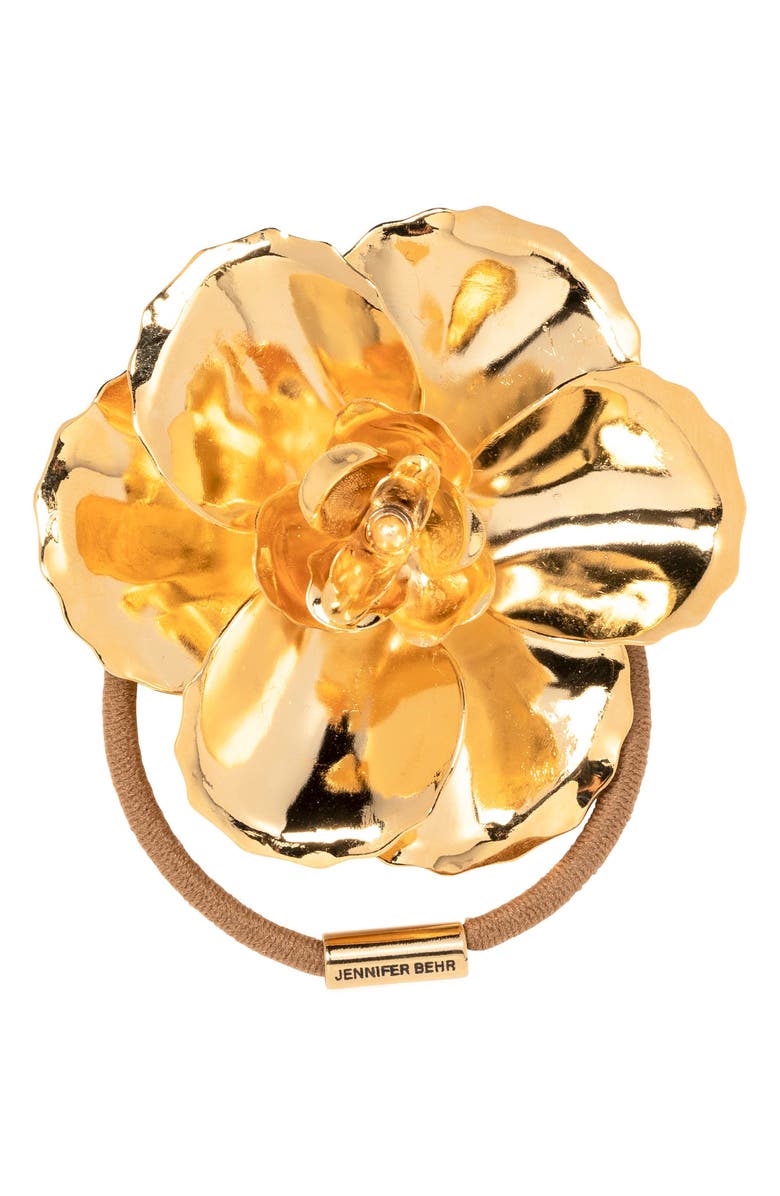 Jennifer Behr Gladiolus Ponytail Holder, Main, color, Gold