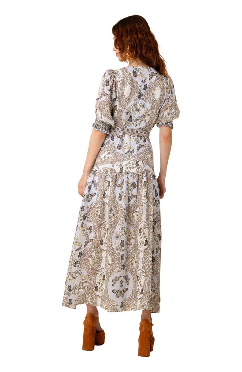 Hale Bob Blair Linen Maxi Dress, Alternate, color, 