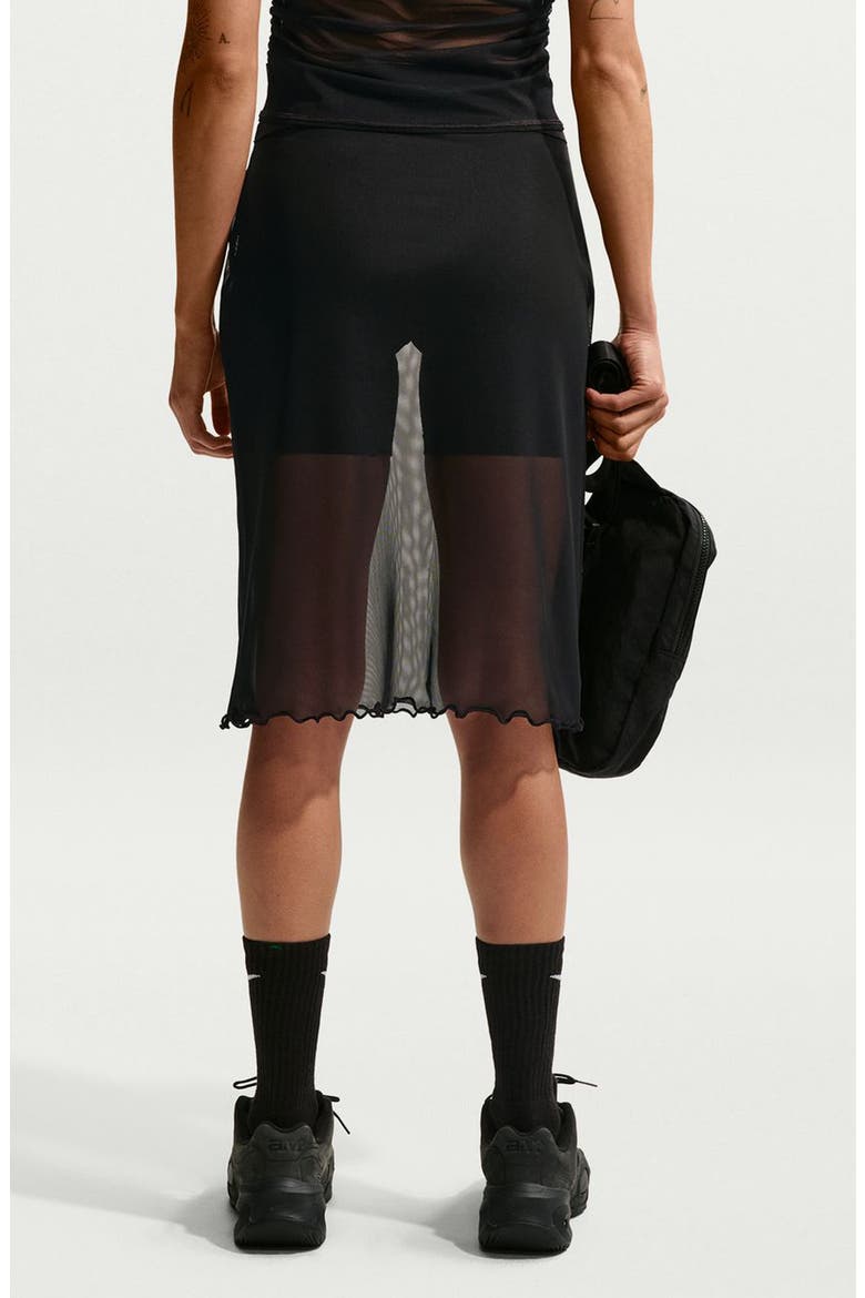 Sportswear Slim Fit Sheer Skirt, Alternate, color, BLACK/ SAIL
