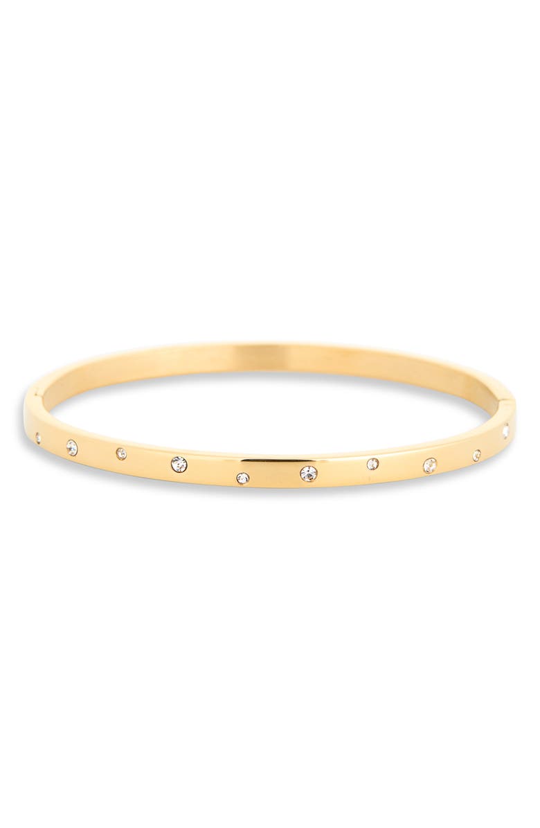 EYE CANDY LOS ANGELES Gemma Cubic Zirconia Bangle Bracelet, Main, color, Gold