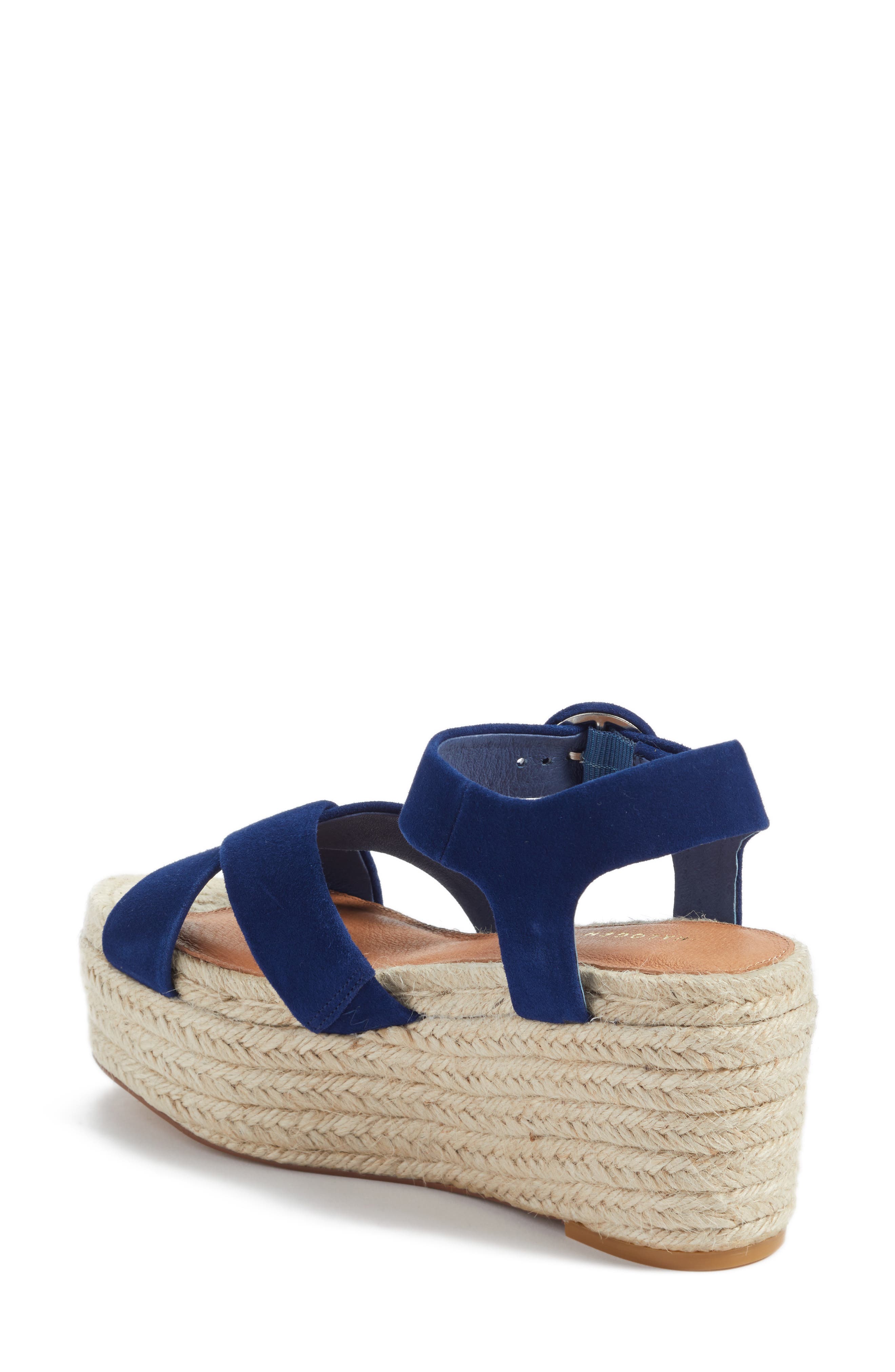 Emery Platform Espadrille Sandal, Alternate, color, NAVY SUEDE