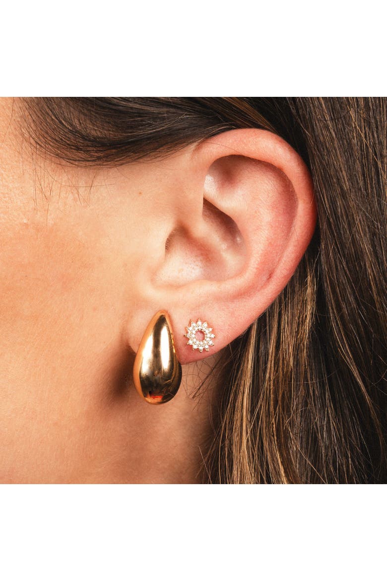 Gold Teardrop Earrings, Alternate, color, Yellow Gold