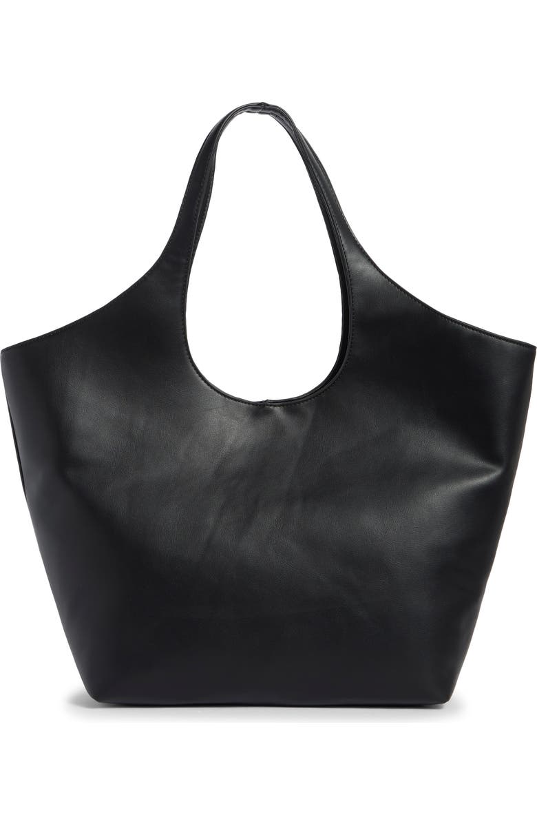 URBAN EXPRESSIONS HANDBAGS Faux Leather Tote Bag, Main, color, Black