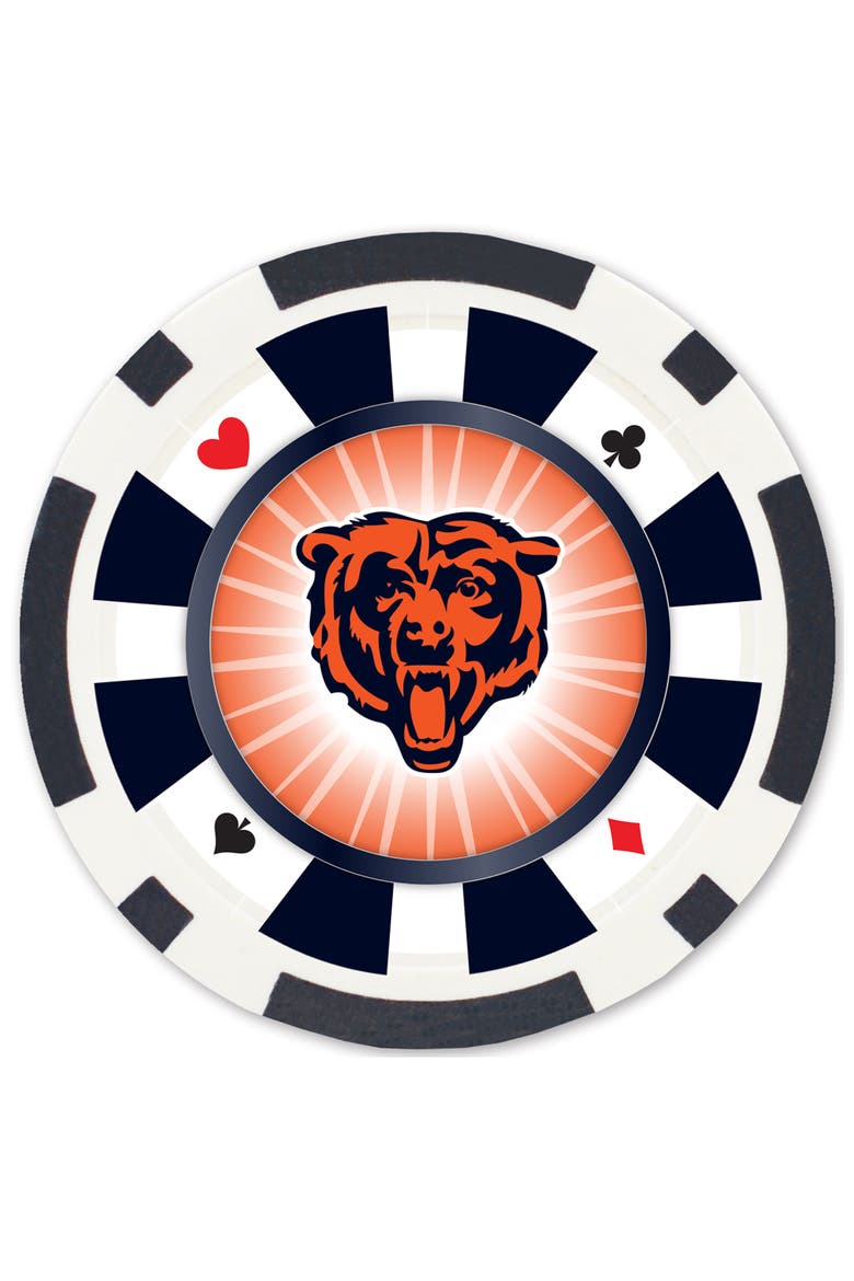 Chicago Bears 100 Piece Poker Chips, Alternate, color, Multicolor