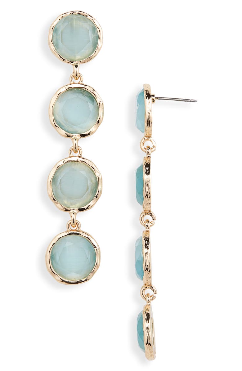 Nordstrom Cat's Eye Disc Linear Drop Earrings, Main, color,