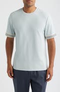 Reiss Aries Textured Contrast Cuff T-Shirt