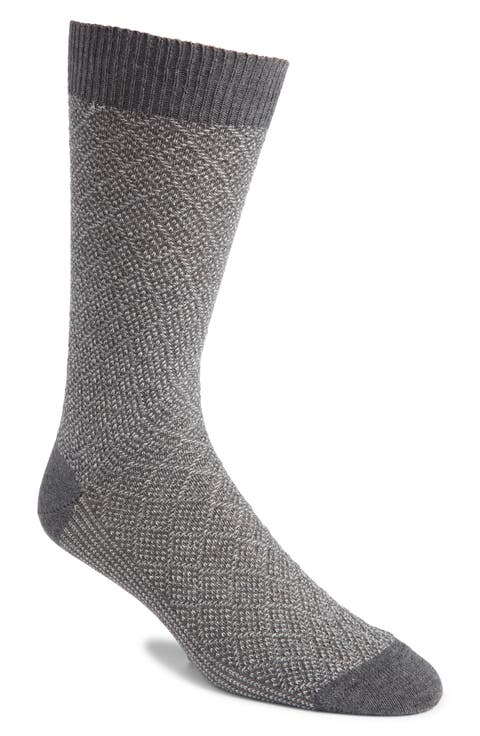 Geo Jacquard Cotton Dress Socks