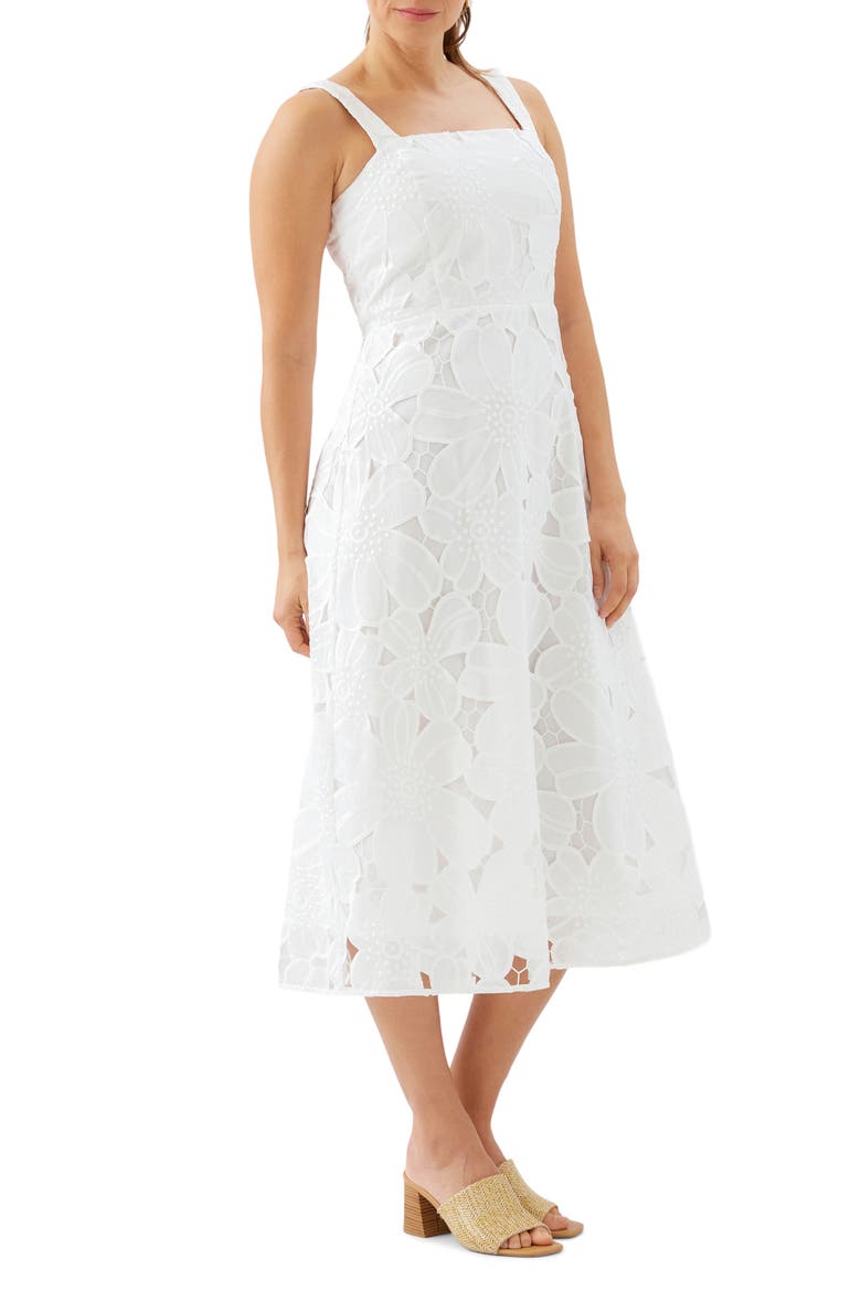 Embroidered Cutout Sundress, Alternate, color, OFF WHITE