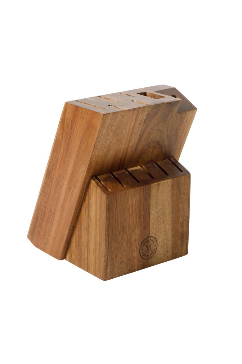 Greeley 14-Piece High-Carbon Stainless Steel Knife Block Set, Alternate, color, Linen White