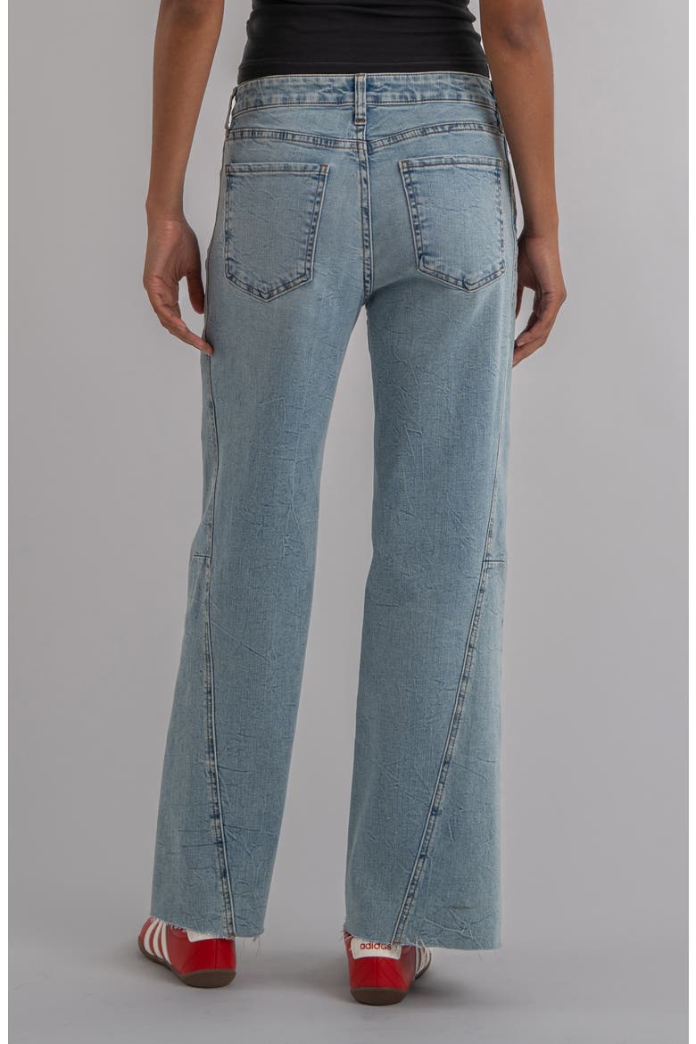 Meg High Waist Raw Hem Wide Leg Jeans, Alternate, color, IMAGINATION
