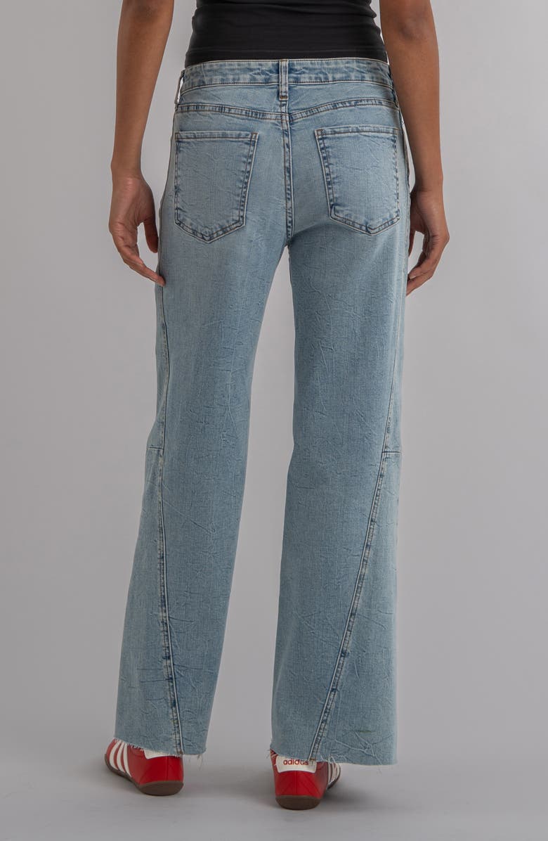 KUT from the Kloth Meg High Waist Raw Hem Wide Leg Jeans, Alternate, color, Imagination