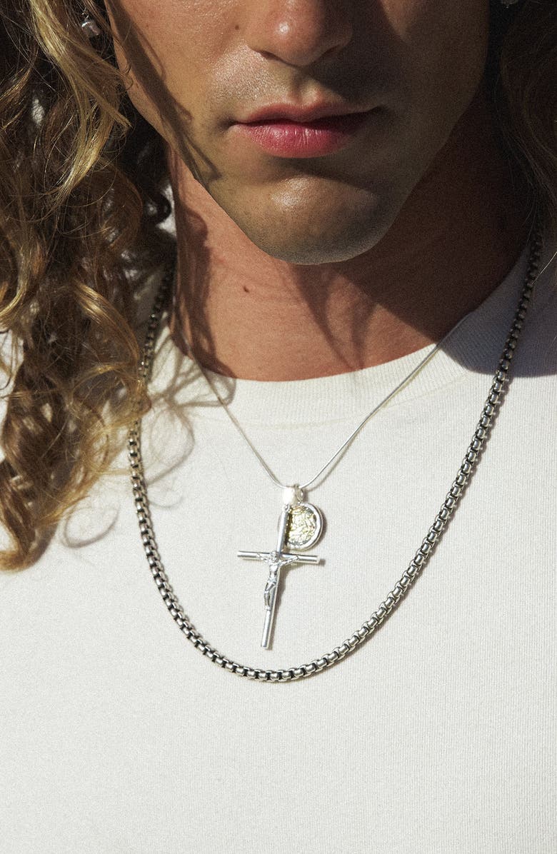 Child of Wild Carmela Crucifix Necklace, Alternate, color, Silver