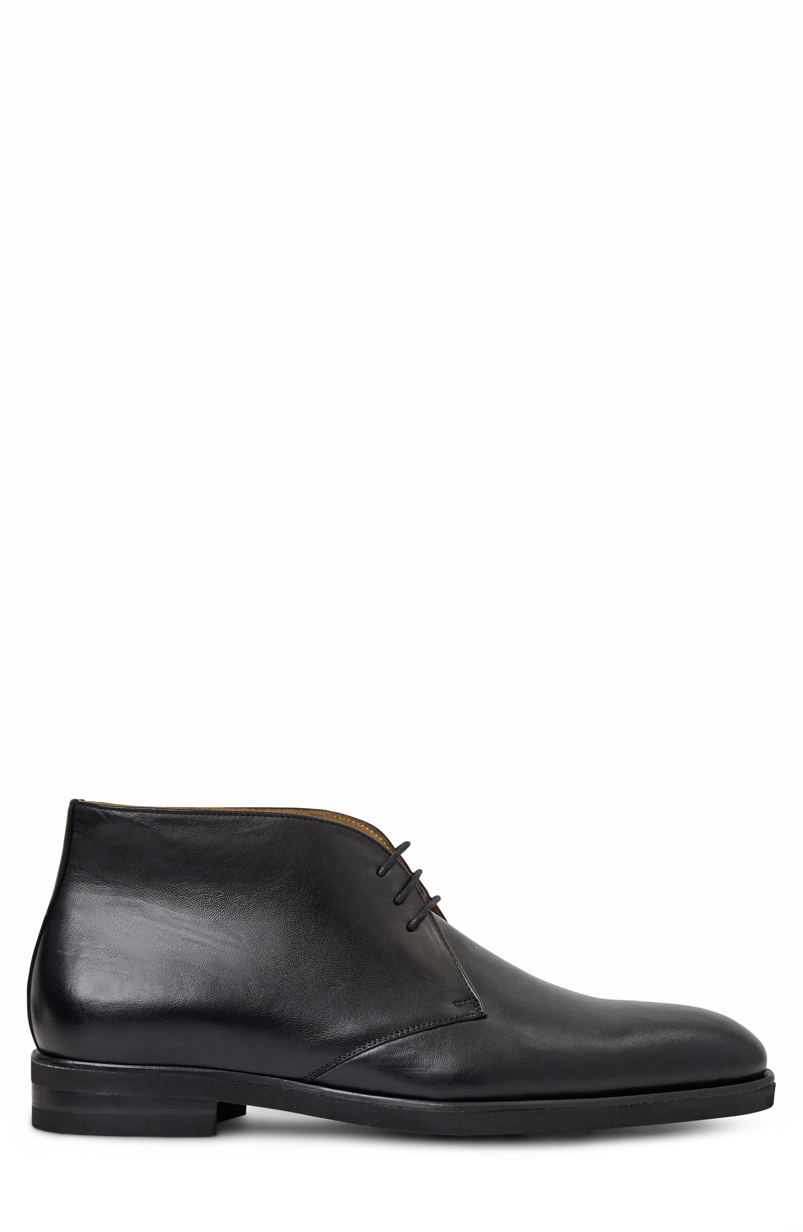 Bruno Magli Carlo Leather Chukka Boot, Alternate, color, Black Leather