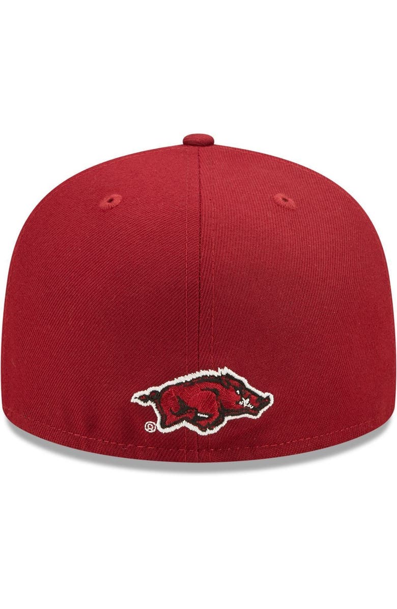 New Era Men's New Era Cardinal Arkansas Razorbacks Griswold 59FIFTY Fitted Hat, Alternate, color,