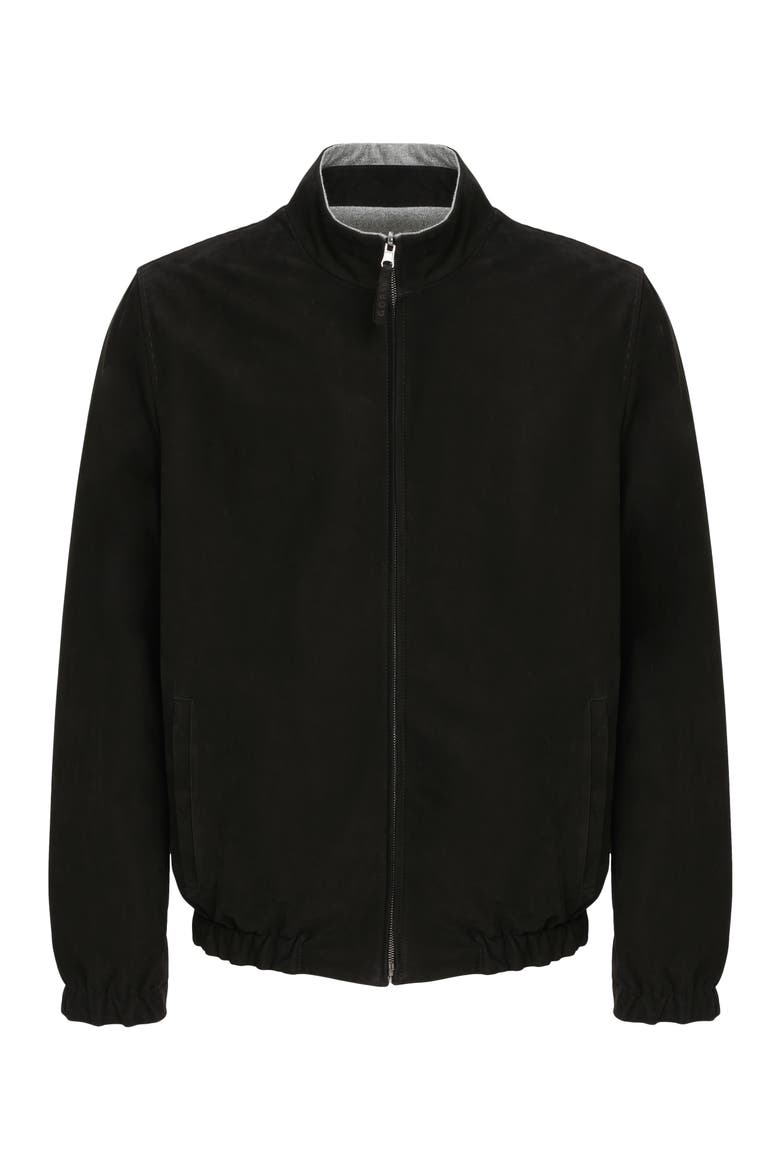 Men's Genuine Nubuck Jacket Reversible To Cashmere & Wool Crafted From Loro Piana, Alternate, color, BLACK/GRAY