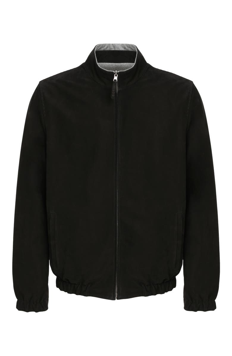 GORSKI Men's Genuine Nubuck Jacket Reversible To Cashmere & Wool Crafted From Loro Piana, Alternate, color, Black/Gray