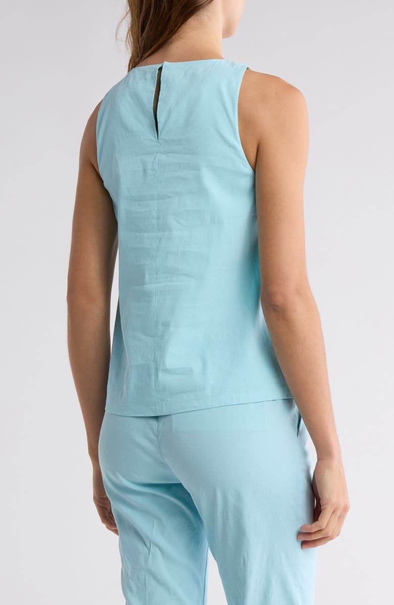 Theory Sleeveless Linen Blend Top, Alternate, color, 