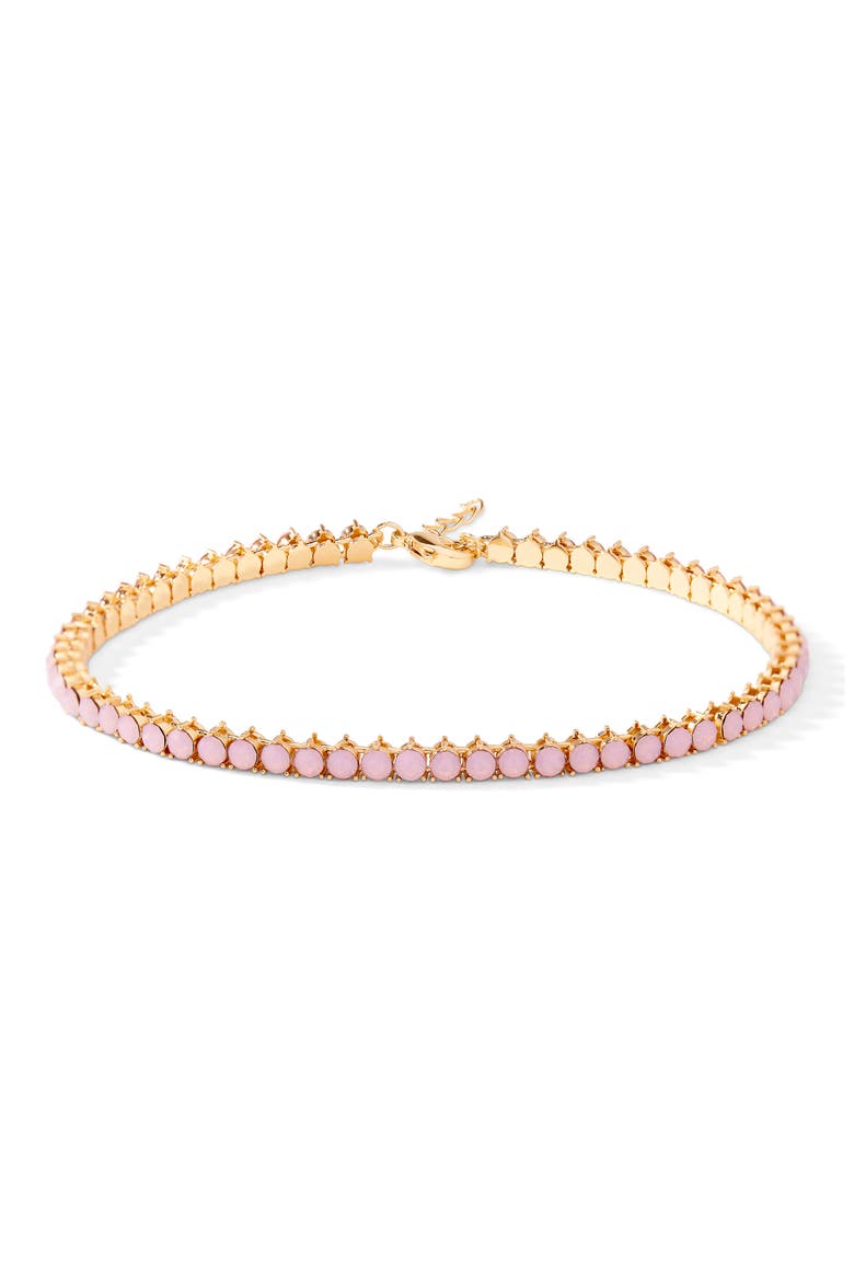 Isabella Cubic Zirconia Tennis Anklet, Main, color, GOLD
