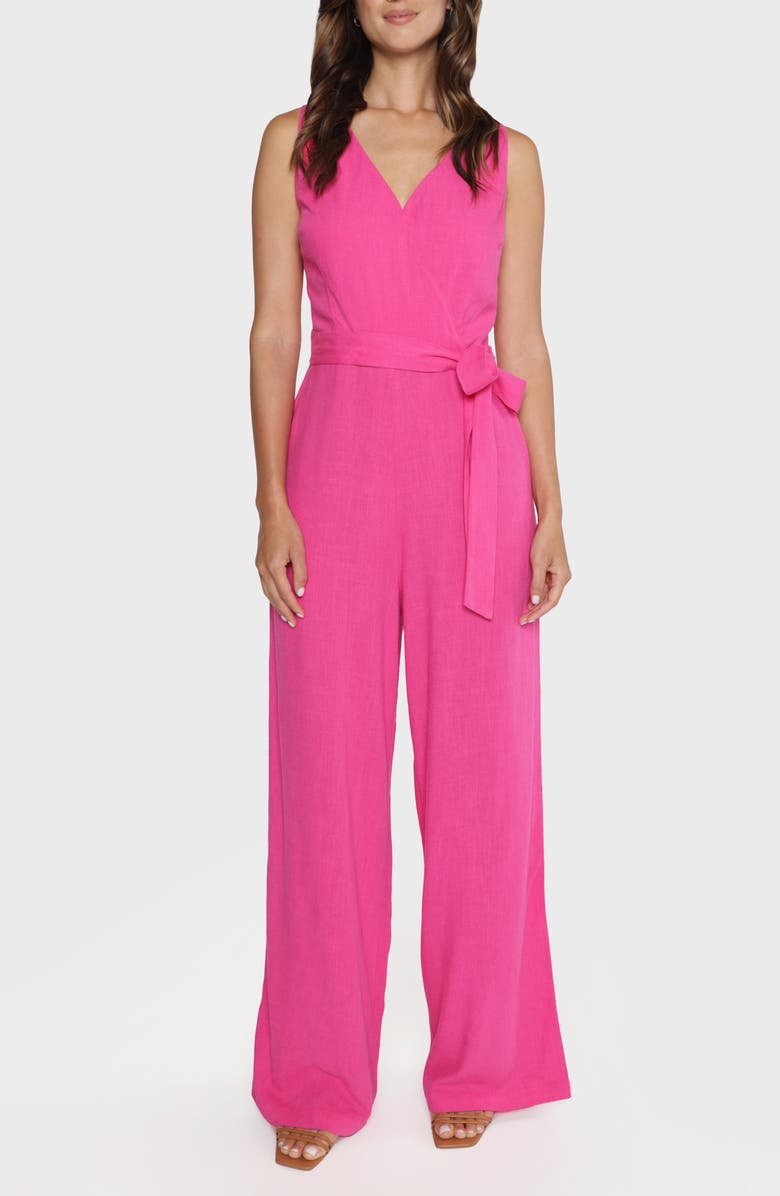 matty m. Remi Wide Leg Jumpsuit, Main, color, Fuchsia