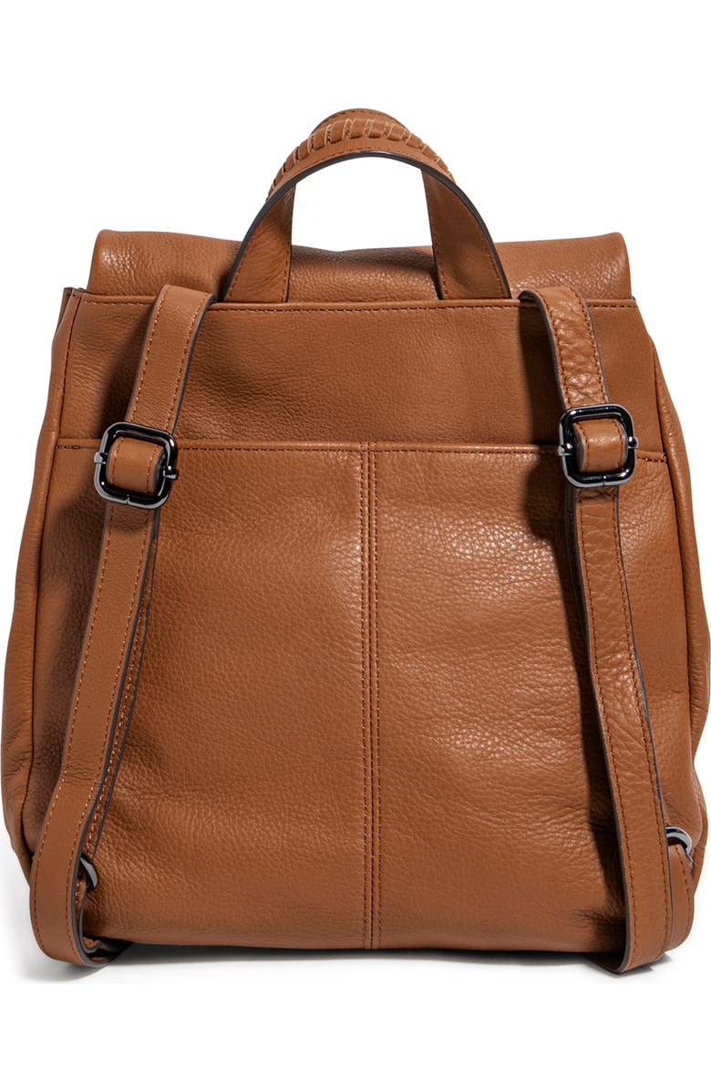 AIMEE Bali Leather Backpack, Alternate, color, Chestnut W Gunmetal