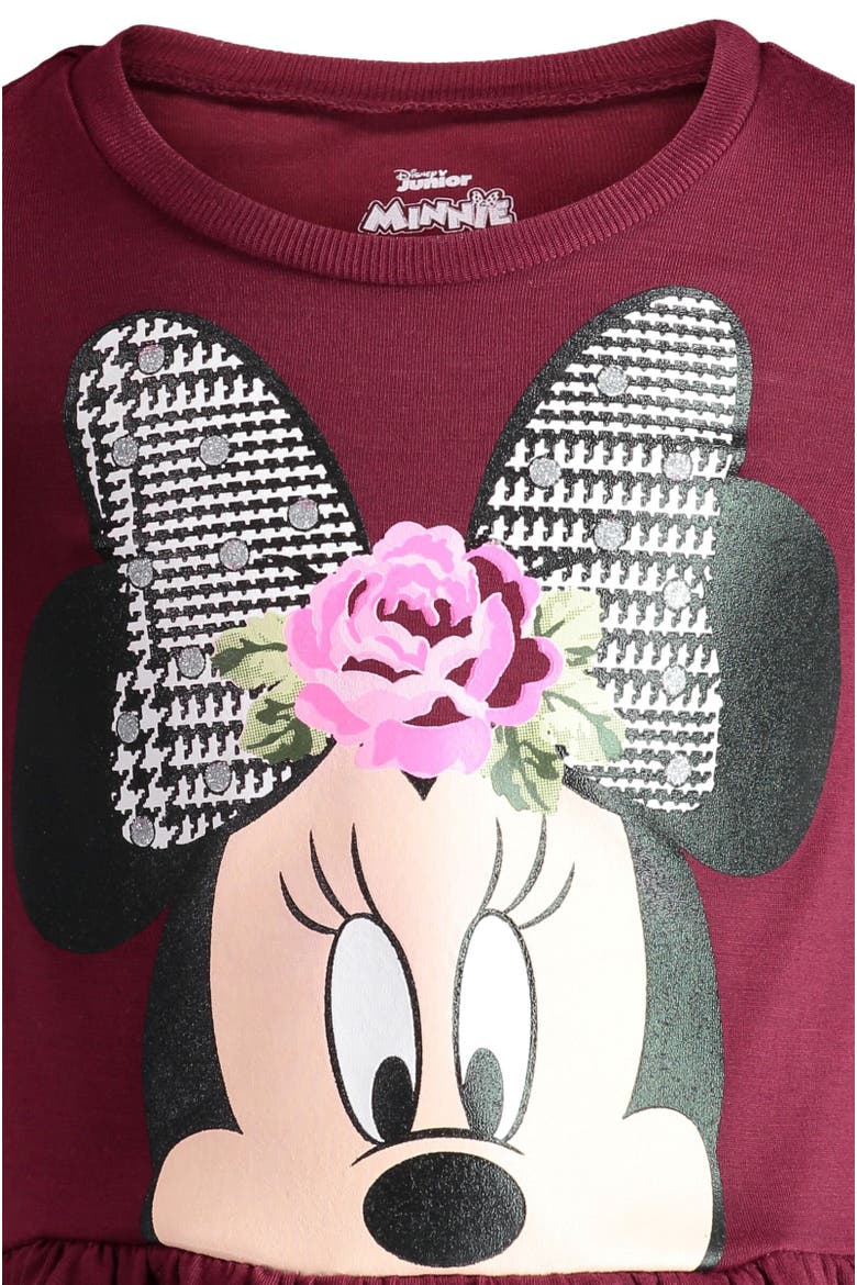 Minnie Mouse T-Shirt & Leggings Set, Alternate, color, Wine Red