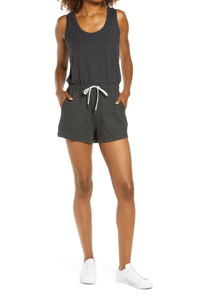 Gwen Ponte Knit Romper, Main, color, GREY DARK HEATHER