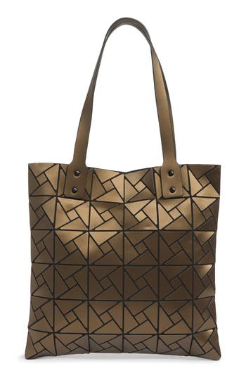 Patrizia Luca Box Pattern Tote Bag In Brown