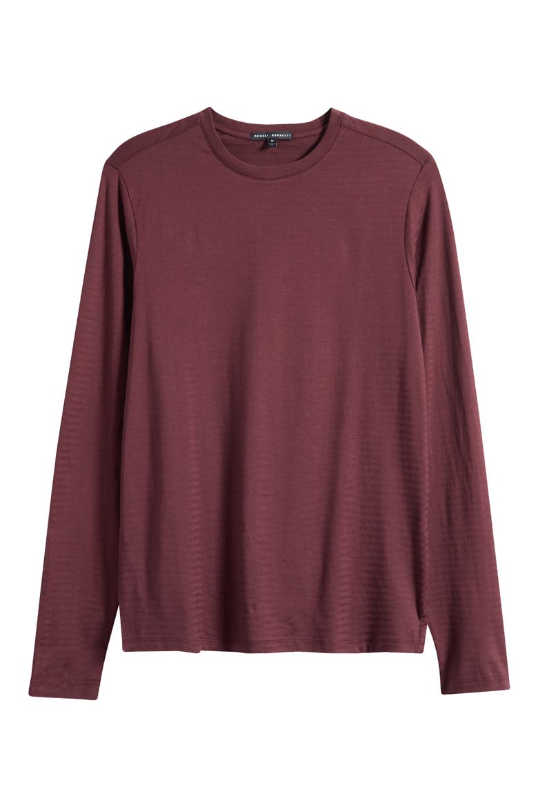 Christopher Long Sleeve Pima Cotton T-Shirt, Alternate, color, DEEP BORDEAUX